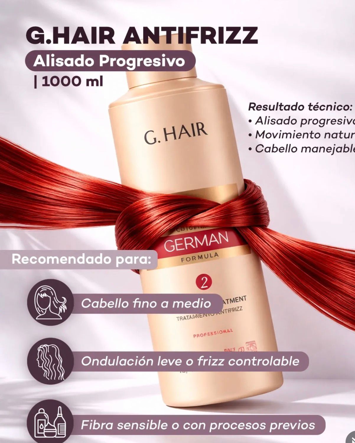 G Hair Alisado Progresivo litro - Imagen 4